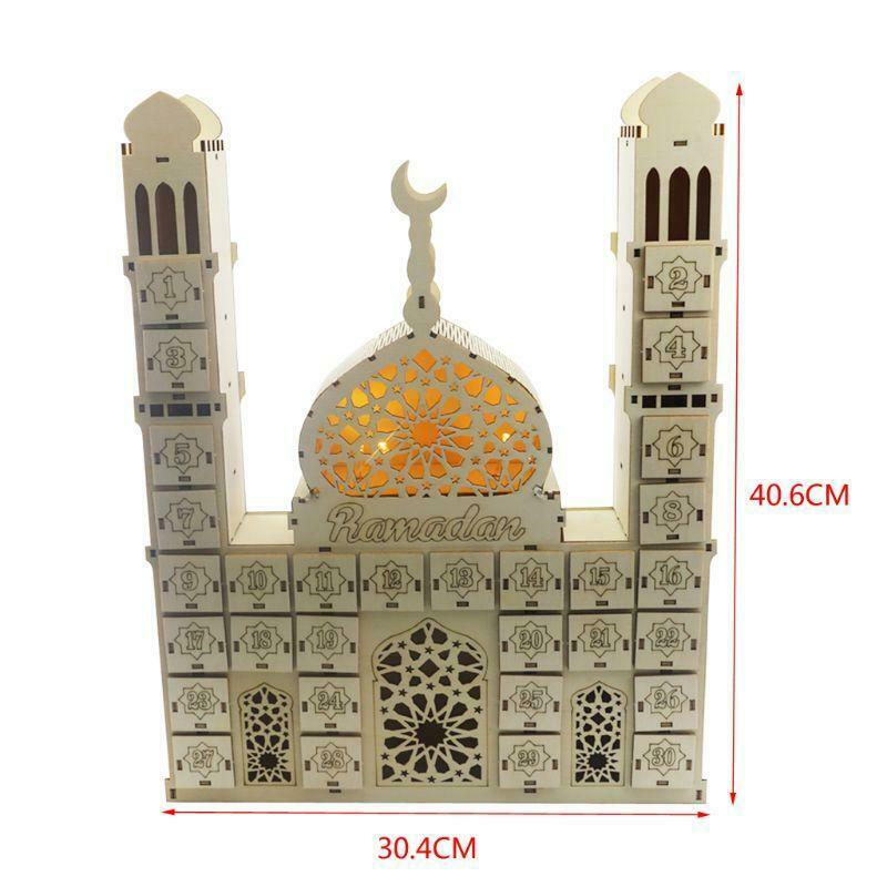 Wooden Eid Ramadan Mubarak Advent Calendar