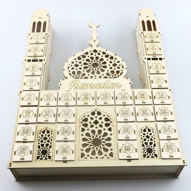 Wooden Eid Ramadan Mubarak Advent Calendar