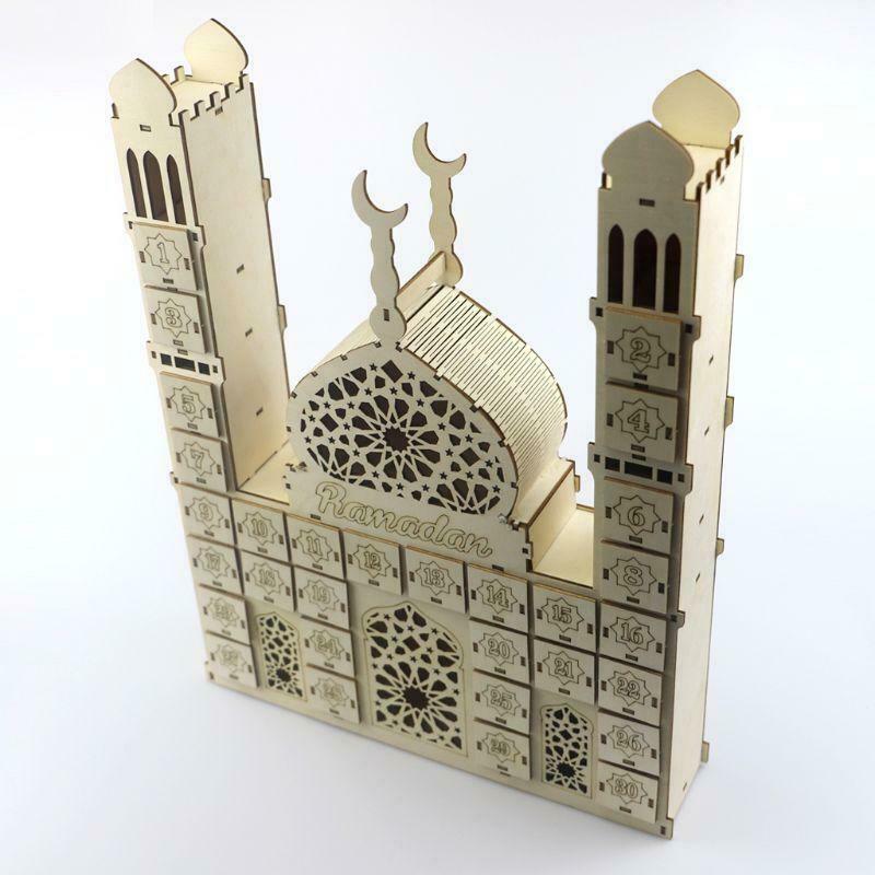 Wooden Eid Ramadan Mubarak Advent Calendar