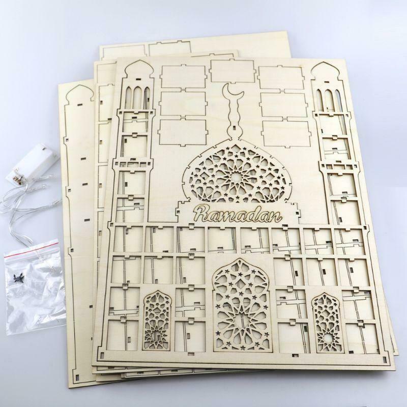 Wooden Eid Ramadan Mubarak Advent Calendar