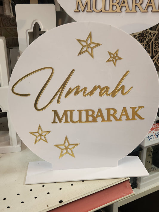 Umrah Mubarak Acrylic Stand