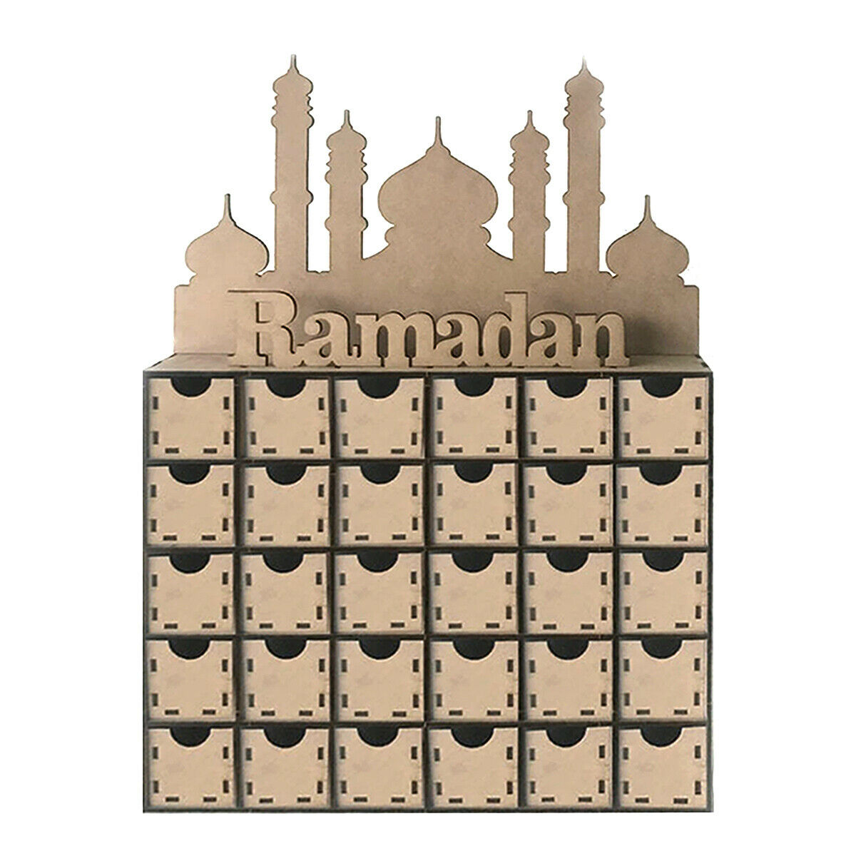 Wooden Eid Ramadan Mubarak Advent Calendar