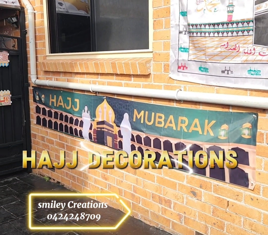 Long Hajj Banners with available matching buntings