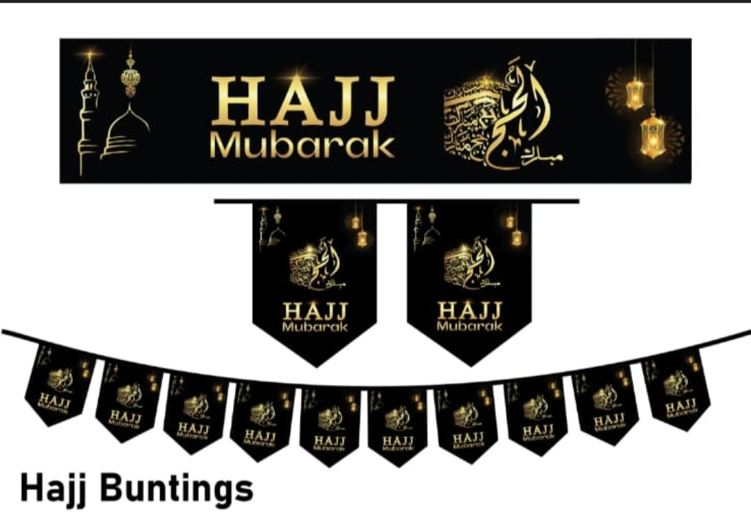 Long Hajj Banners with available matching buntings