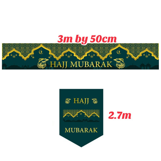 Long Hajj Banners with available matching buntings