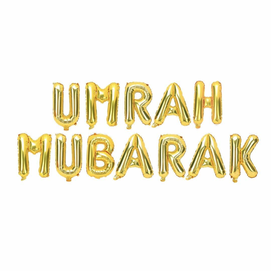 Umrah Mubarak Balloon Letter Set