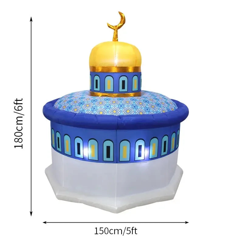 Inflatable Blue Mosque Ramadan / Eid Decor
