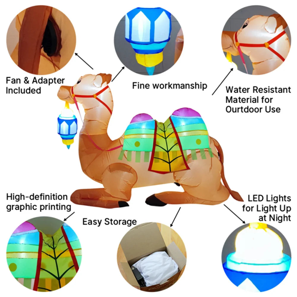 Jamal: The Camel Ramadan Inflatable Balloon, LED Light Eid Mubarak Inflatables