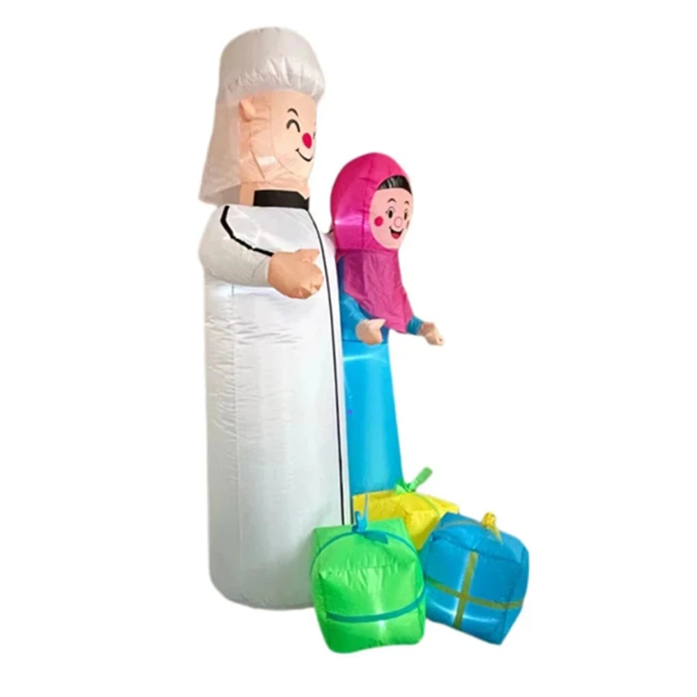 1.8M Ramadan Inflatables Muslim Scene LED Lighted Decoration Hajj and Hajje