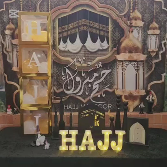 HAJJ Letter Lights