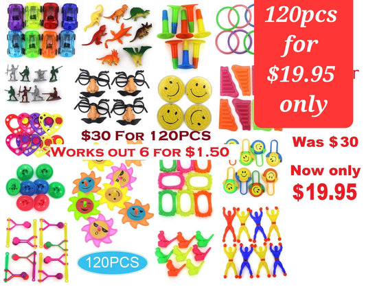 120 pieces Kids toys suitable for Ramadan Eid, Lolly bags