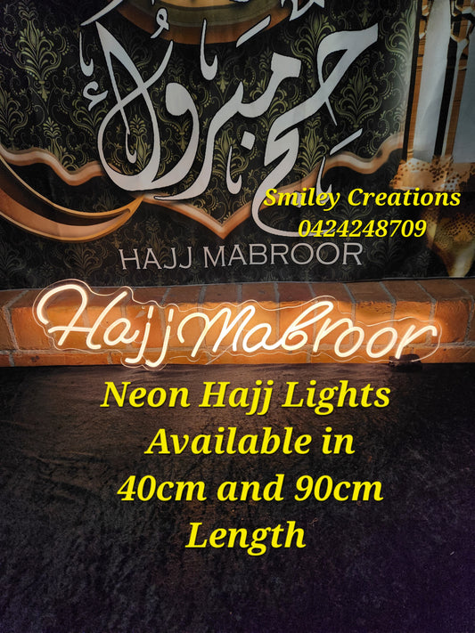 HAJJ Mabroor Neon Lights