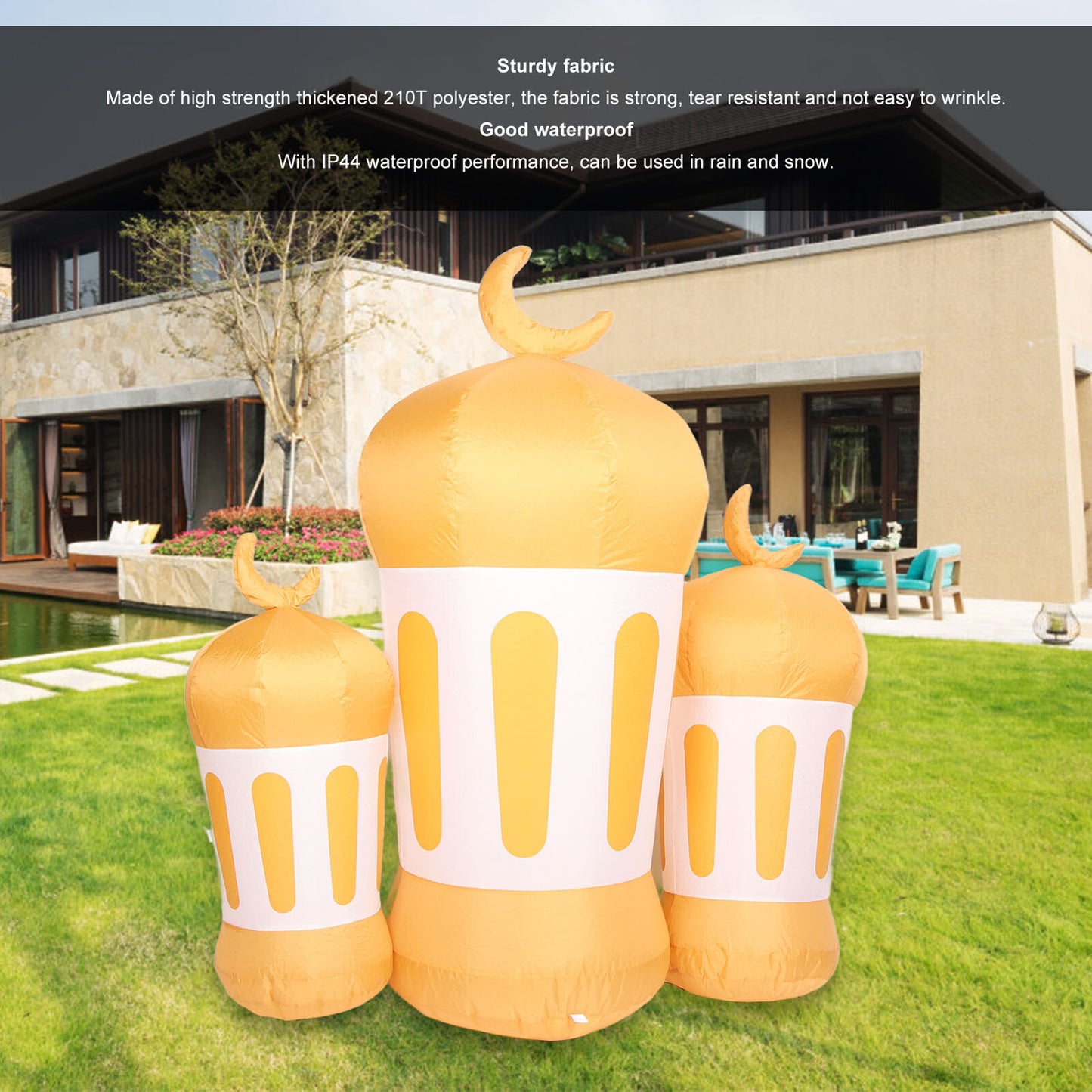 Ramadan Inflatables Muslim Lantern Decorations for Eid Mubarak LED Lights